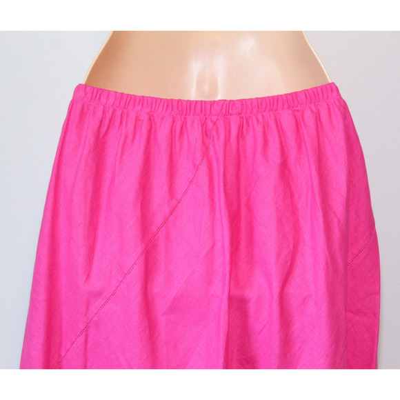 SHAMASK 100% Linen Jacket & Skirt Set Pink Size 2 3 Oversized Lagonlook Coastal - Picture 7 of 16